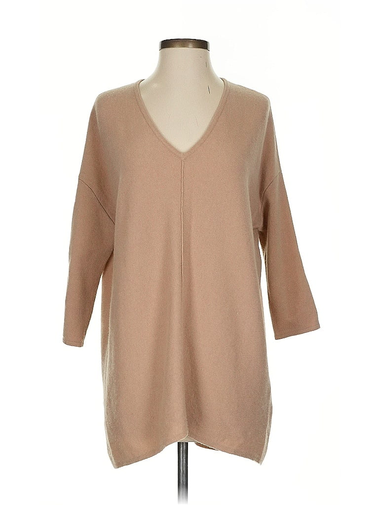 Pre-owned Pure Amici 3/4 Sleeve T-shirt In Brown
