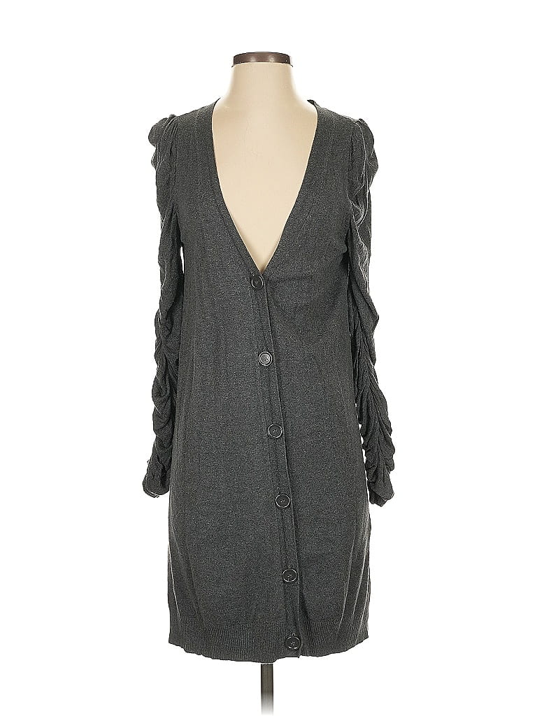 Pre-owned Max Studio Cardigan Sweater In Gray