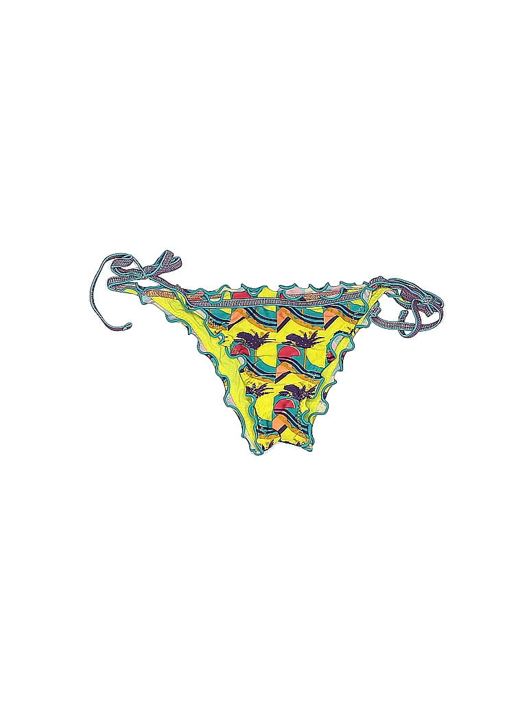 salinas Print Yellow Swimsuit Bottoms Size S - photo 1