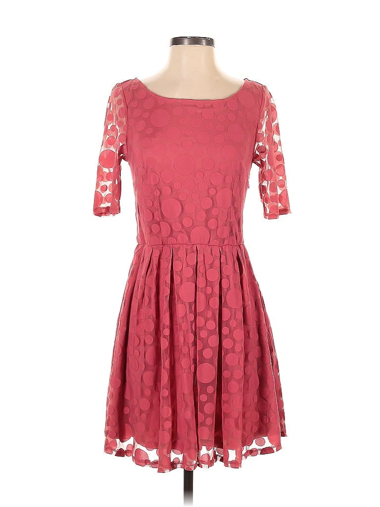 Pre-owned Lauren Conrad Cocktail Dress In Burgundy