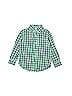 Baby Gap 100% Cotton Checkered-gingham Green Long Sleeve Button-Down Shirt Size 5T - photo 1