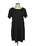 Olivaceous Solid Black Casual Dress Size S - photo 1