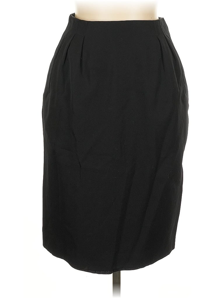 Pre-owned Liz Claiborne Collection Wool Skirt In Black