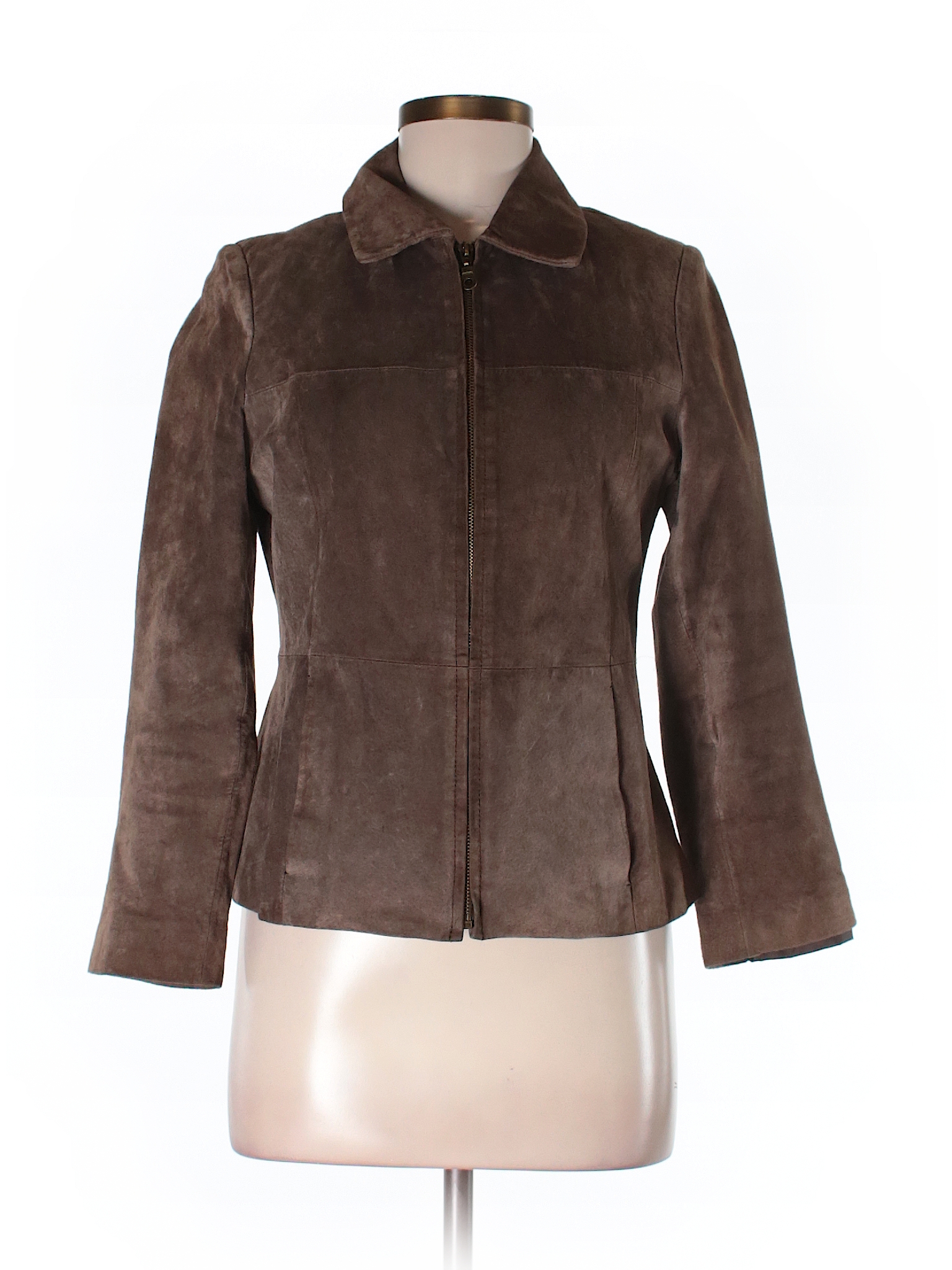 Uniform John Paul Richard 100% Leather Brown Leather Jacket Size 6 - 77 ...