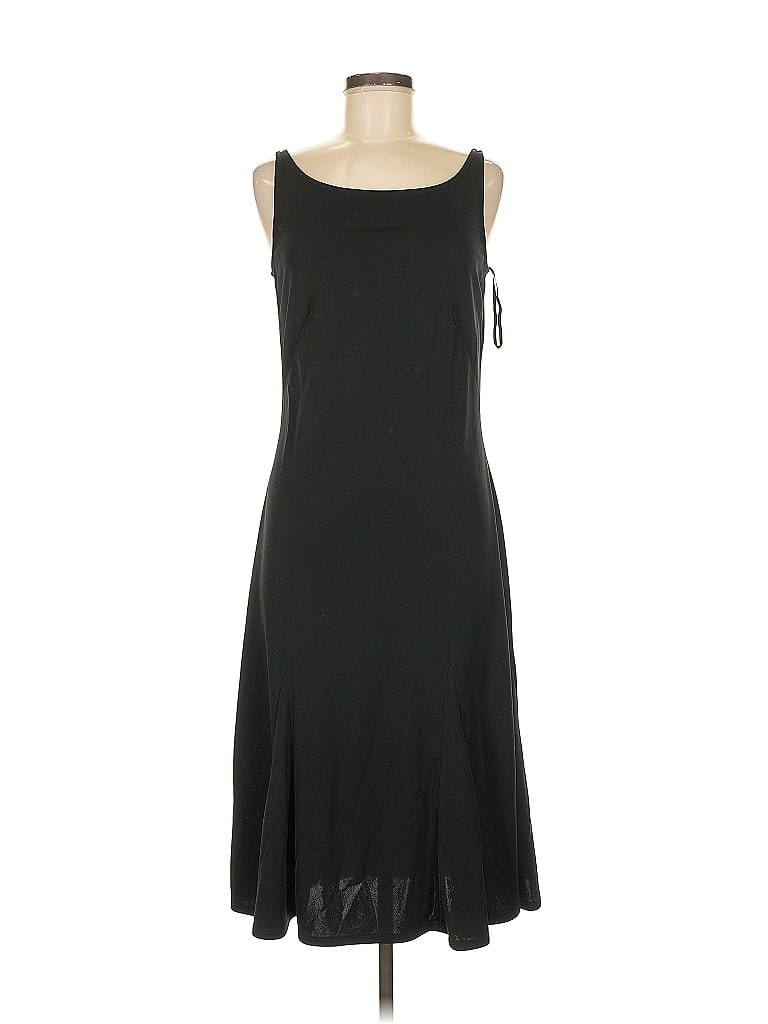 Ann Taylor Solid Black Casual Dress Size 6 - photo 1