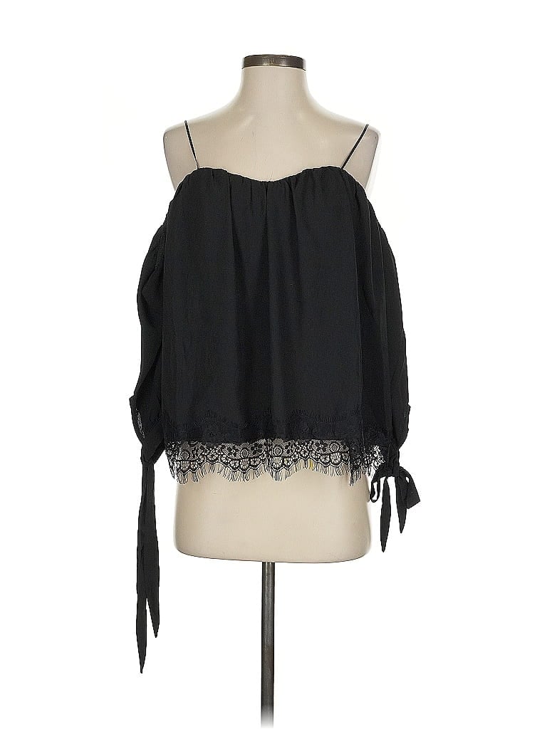 Pre-owned Blue Rain Sleeveless Blouse In Black