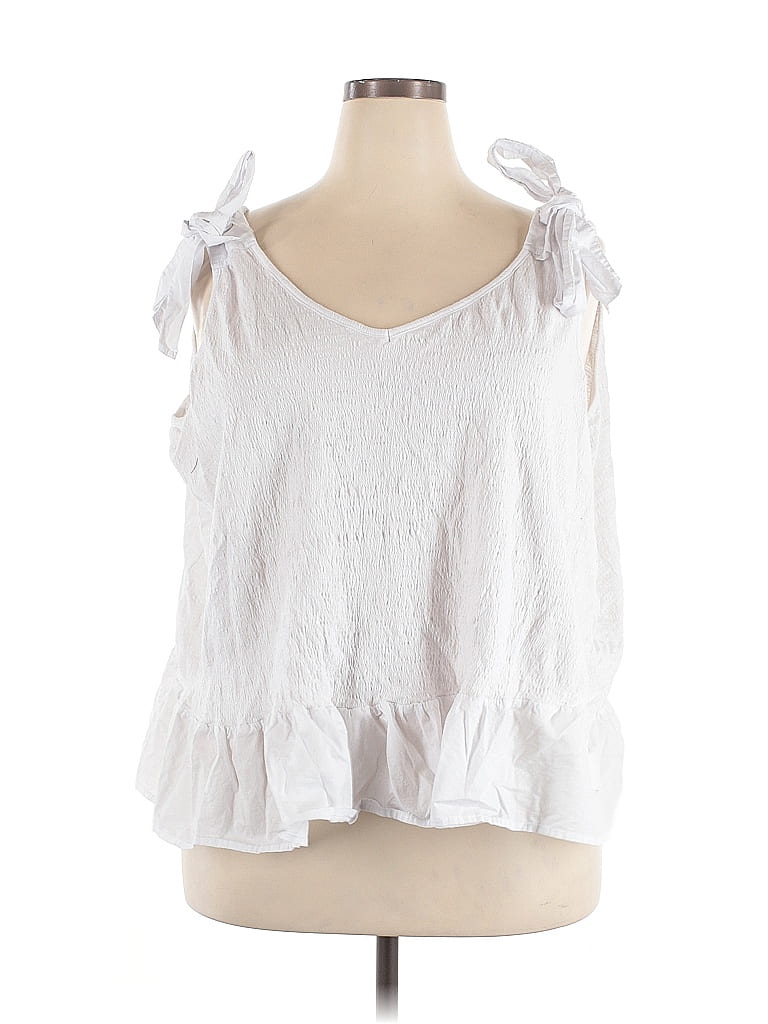Terra & Sky White Tank Top Size 3X - photo 1
