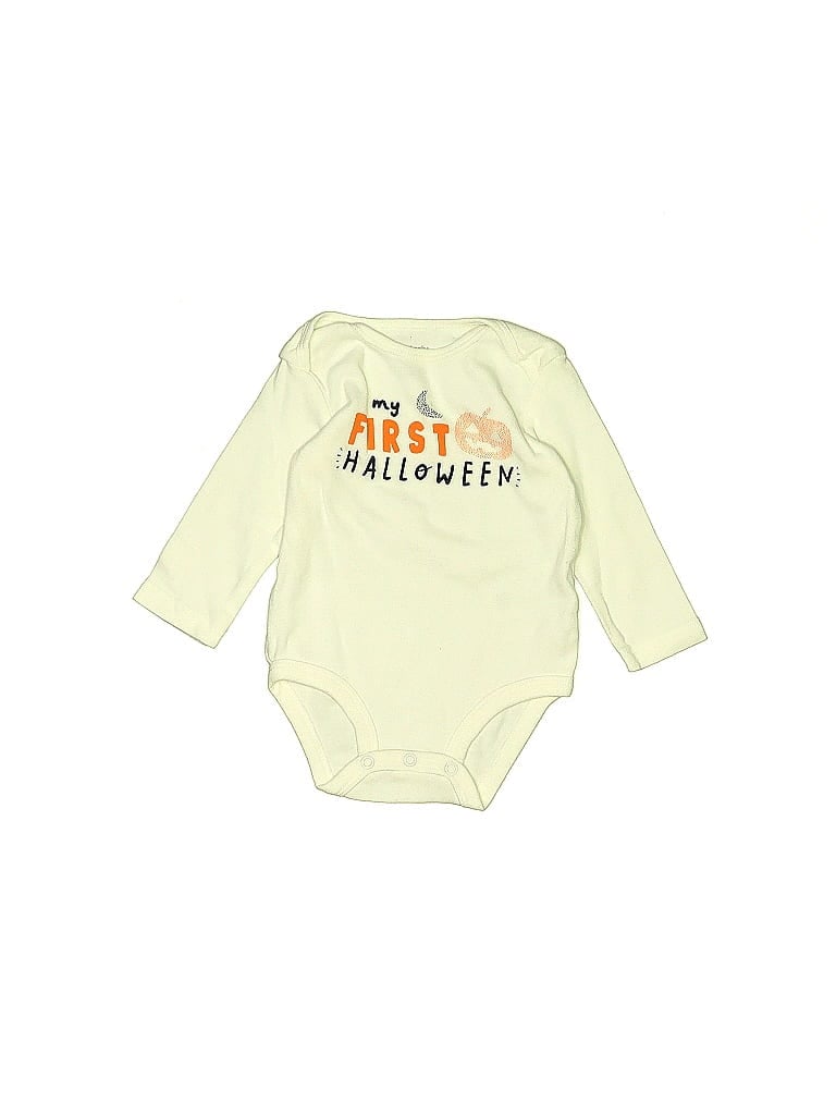 Pre-owned Carter's Babies' Long Sleeve Onesie In Yellow