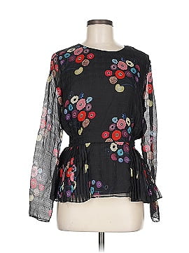 Tanya Taylor Long Sleeve Silk Top