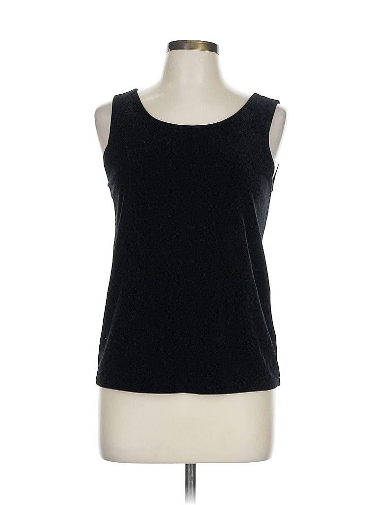 Pre-owned Dkny Sleeveless Top Black Scoop Neck Tops