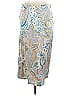 Zaful 100% Polyester Paisley Silver Casual Skirt Size L - photo 2