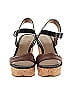 Coach 100% Leather Brown Black Wedges Size 7 - photo 2