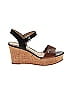 Coach 100% Leather Brown Black Wedges Size 7 - photo 1