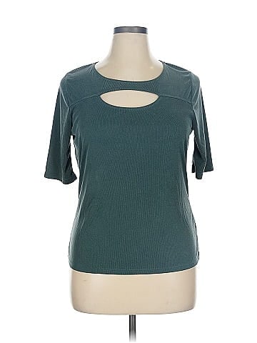 Green Envelope Short Sleeve Top (view 1)