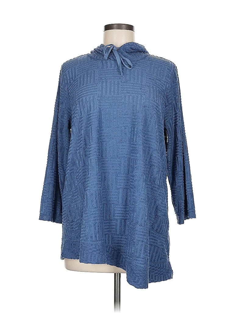 Pre-owned Logo Lounge Poncho In Blue