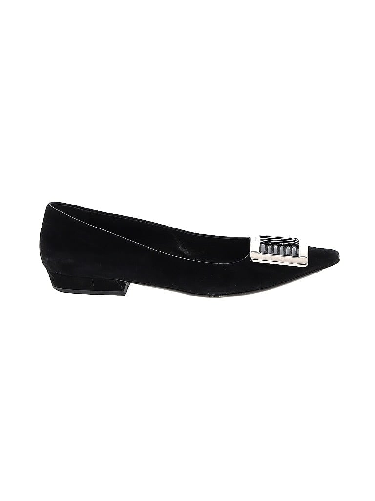 Prada 100% Suede Black Flats Size EU 37 - photo 1