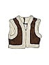 Justice 100% Polyester Brown Sweater Vest Size 6 - 7 - photo 1