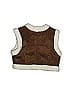 Justice 100% Polyester Brown Sweater Vest Size 6 - 7 - photo 2