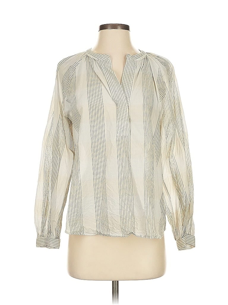 Pre-owned Joie Long Sleeve Blouse In White