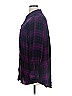Terra & Sky 100% Rayon Plaid Purple 3/4 Sleeve Button-Down Shirt Size 16 - photo 5