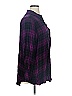 Terra & Sky 100% Rayon Plaid Purple 3/4 Sleeve Button-Down Shirt Size 16 - photo 4