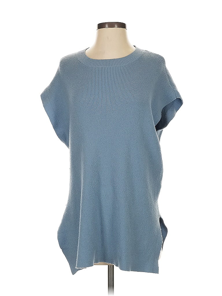 Pre-owned Gallery Poncho In Blue