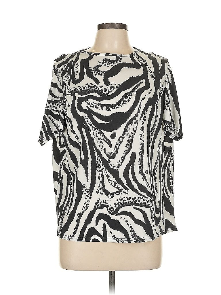 Pre-owned Nasty Gal Inc. Short Sleeve Blouse In White