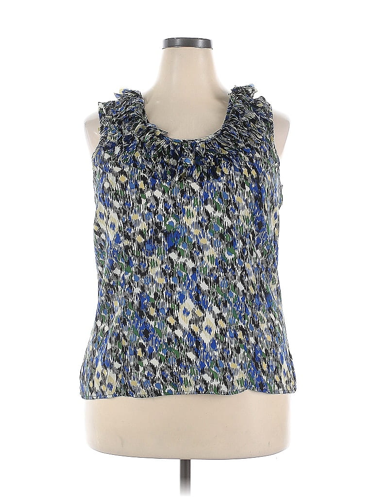 Chadwicks 100% Polyester Blue Sleeveless Blouse Size 18 - photo 1
