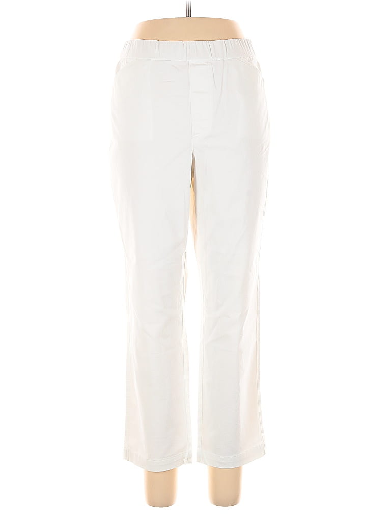 Pre-owned Lands' End Casual Pants In White