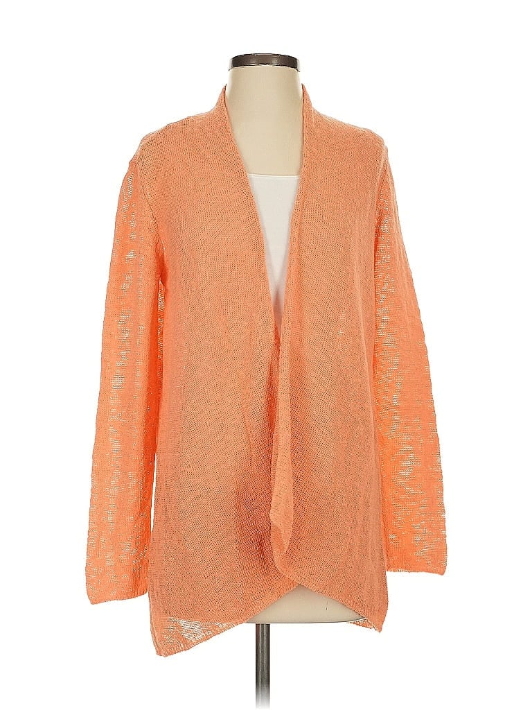 Pre-owned Eileen Fisher Cardigan Sweater In Orange
