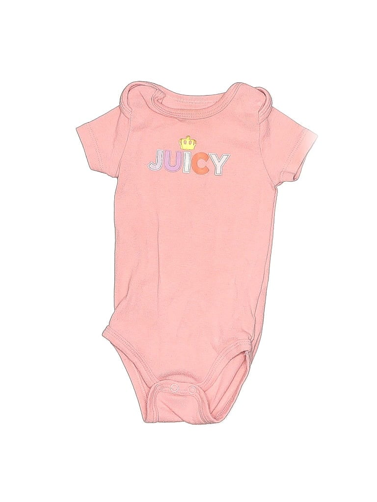 Pre-owned Juicy Couture Babies' Short Sleeve Onesie In Pink