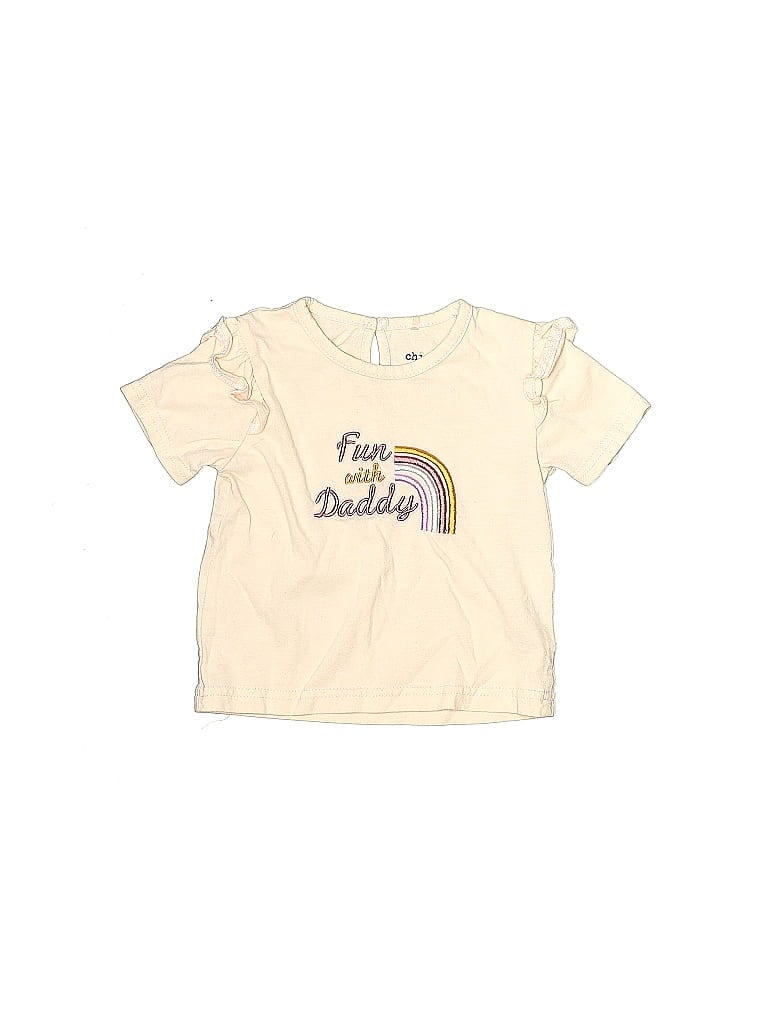 Pre-owned Chick Pea Kids' Short Sleeve T-shirt In White