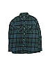 Volcom 100% Cotton Plaid Green Teal Long Sleeve Button-Down Shirt Size 8 - 10 - photo 1