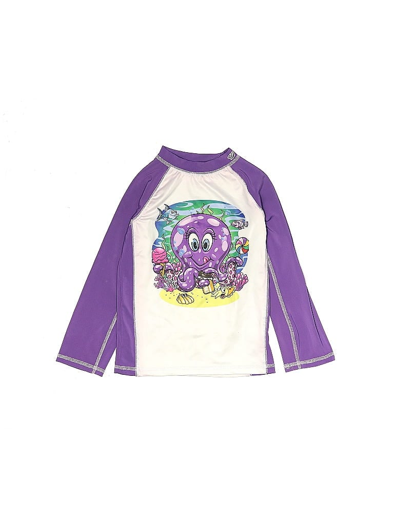 Pre-owned Assorted Brands Kids' Rash Guard In Purple