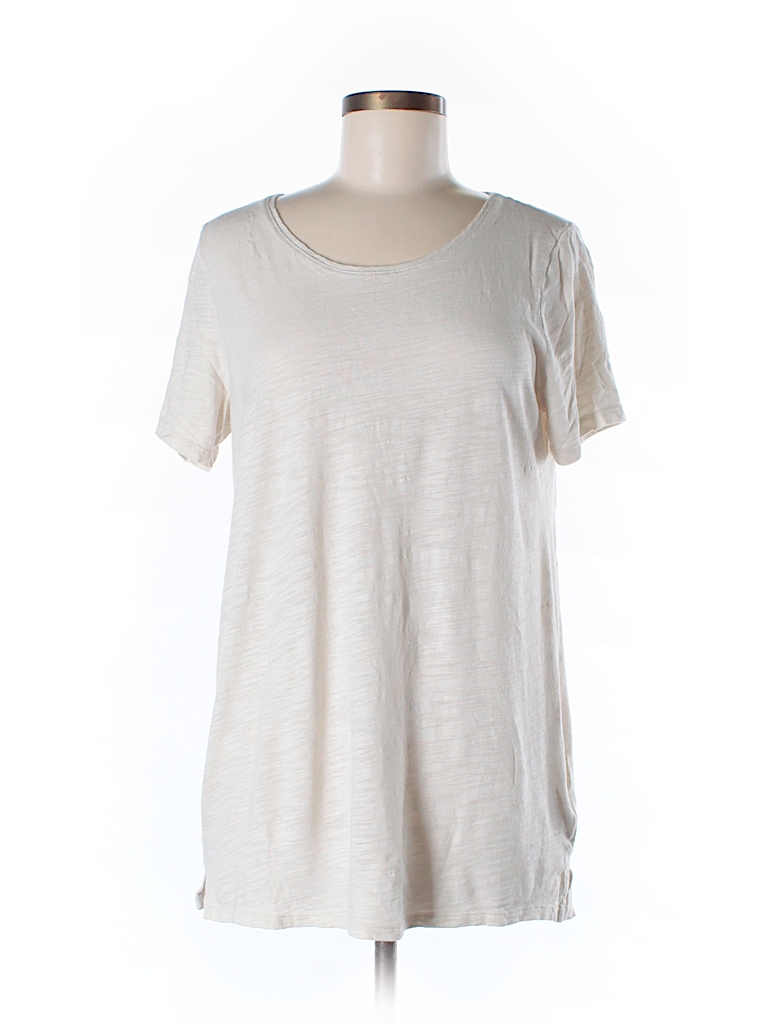 Gap Solid Beige Short Sleeve T-Shirt Size L (Tall) - 64% off | thredUP