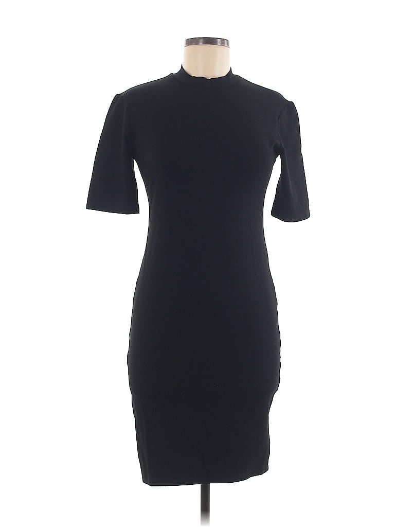American Apparel Solid Black Casual Dress Size M - photo 1