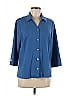 Koret Blue 3/4 Sleeve Blouse Size M (petite)