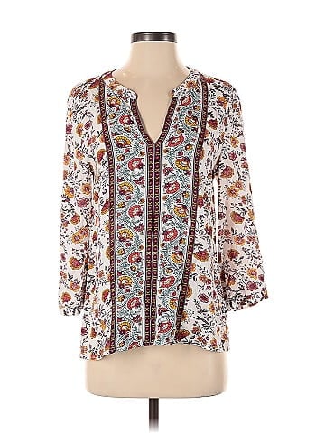 Lace & Mesh 3/4 Sleeve Blouse (view 1)
