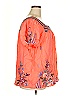 Johnny Was 100% Ramie Orange Short Sleeve Blouse Size XXL - photo 4