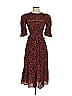 Sea New York 100% Viscose Floral Burgundy Casual Dress Size XS - photo 1