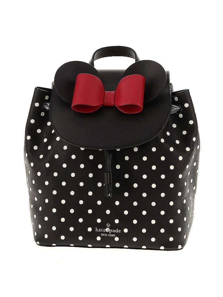 Disney X Kate Spade New York 100% Leather Polka Dots Black Leather Backpack One size - photo 1