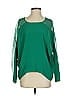 Ramy Brook Green Long Sleeve Silk Top Size XS - photo 1