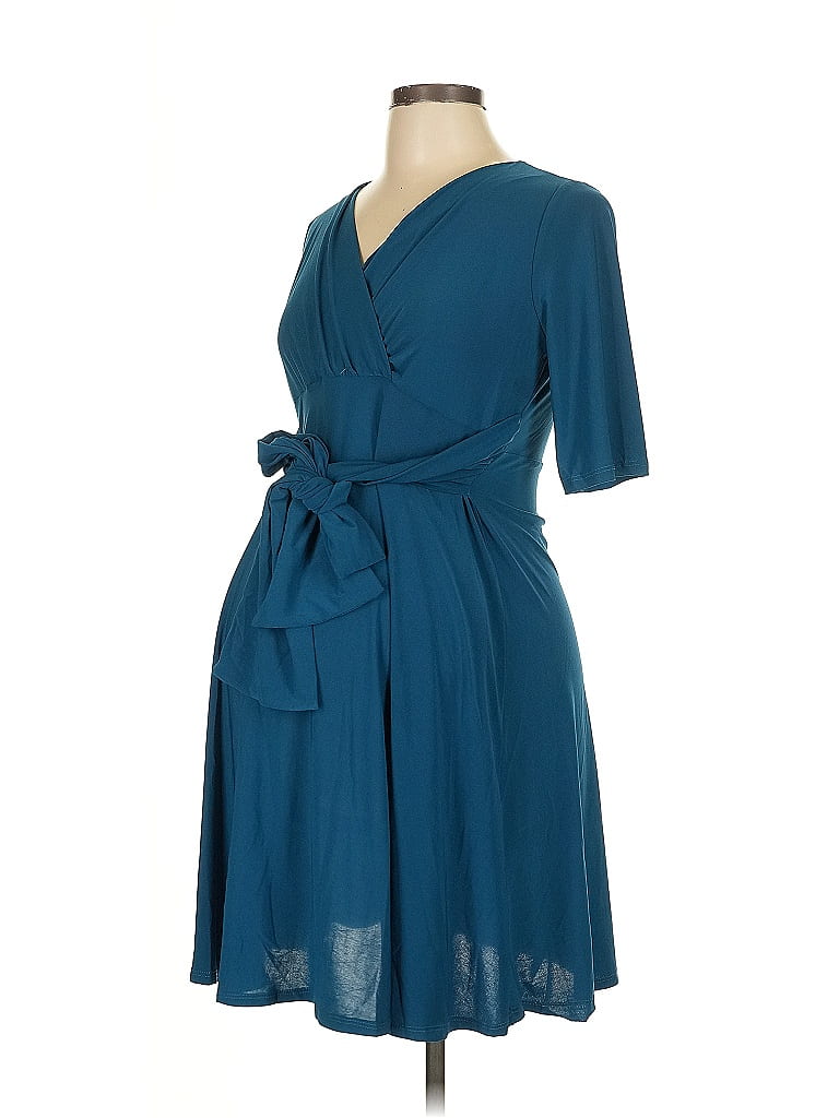 Hello Miz Teal Casual Dress Size L - photo 1