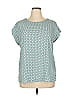 Ann Taylor Factory 100% Polyester Teal Short Sleeve Blouse Size XL - photo 1