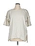Umgee 100% Cotton Gray Short Sleeve Top Size 1X - photo 1