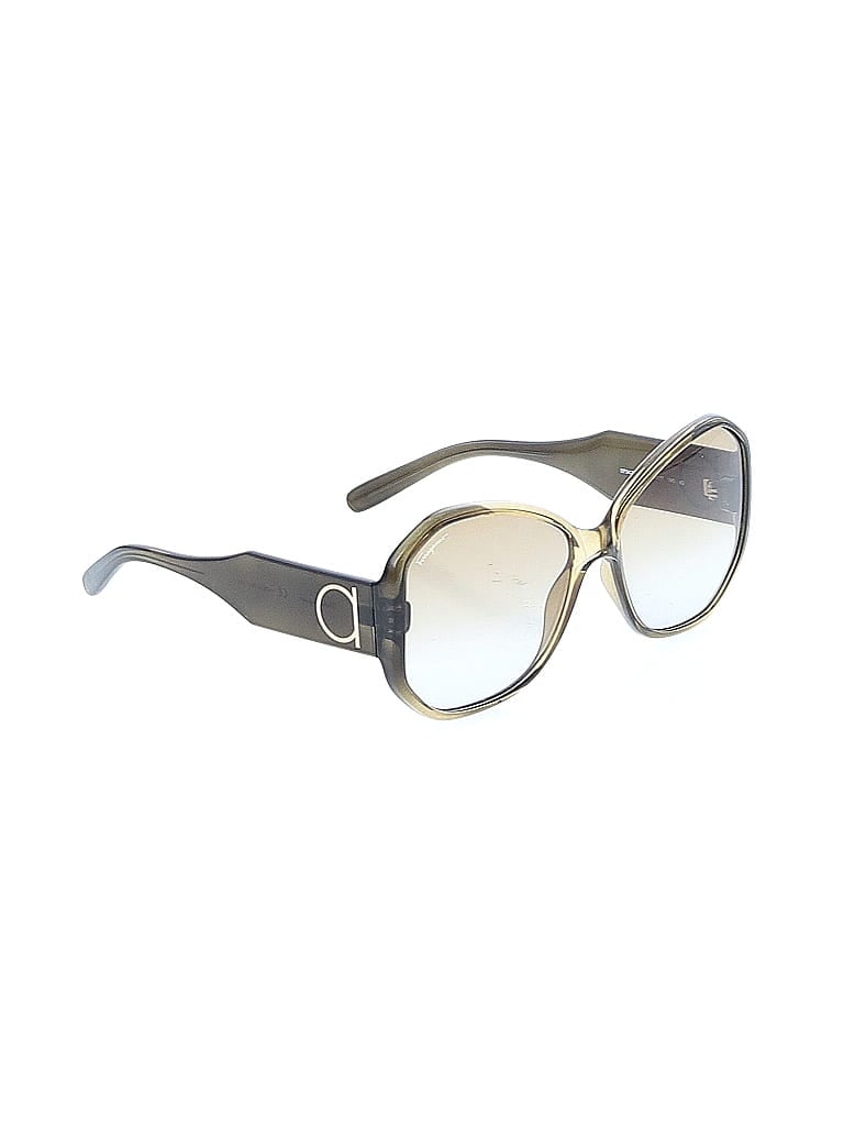 Salvatore Ferragamo Ivory Brown Sunglasses One size - photo 1