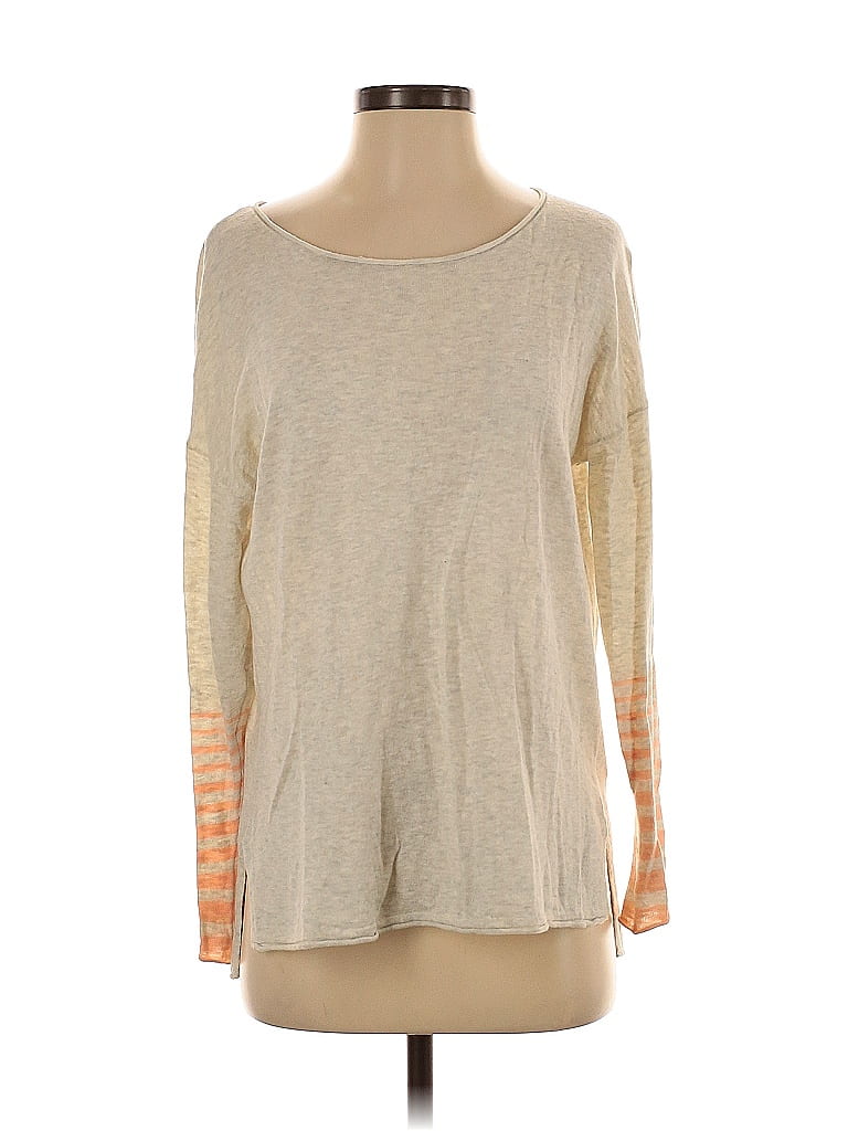 Vince. 100% Cotton Tan Ivory Pullover Sweater Size S - photo 1