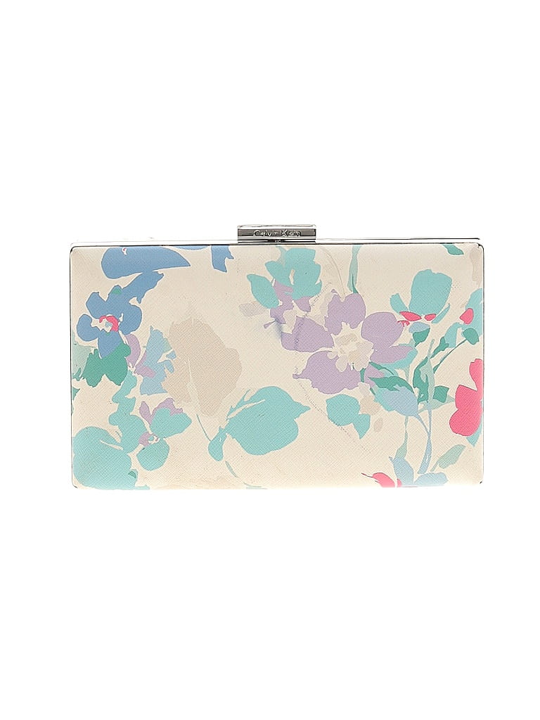 Calvin Klein Floral Ivory White Clutch One size - photo 1