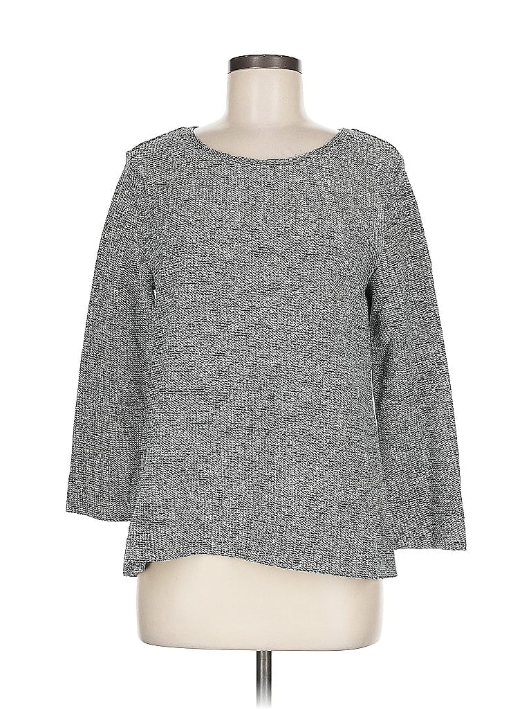 Pre-owned Ann Taylor Loft Pullover Sweater In Gray