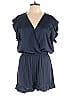 Umgee 100% Polyester Solid Blue Romper Size L - photo 1